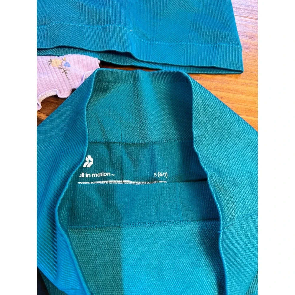 Old Navy 90 Degree All in Motion Activewear Bundle Kids 6-7 7-8 Teal Purple EUC